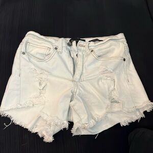 Kendall and Kylie shorts - distressed faded light blue size 1/ 25waist